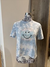 Shirt Gr.M für Damen Blau Batik