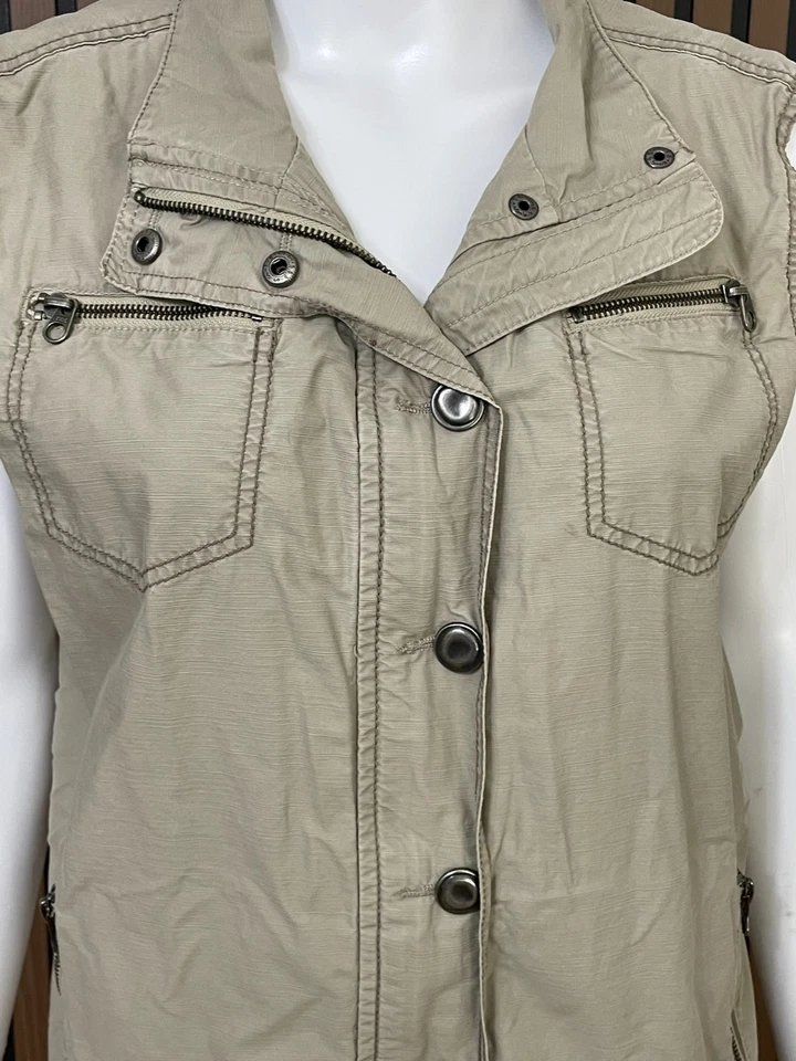 Cabela's Women's L Brown Vest Canvas Utility Camping Gorpcore Workwear Hunting - Image 3 of 4