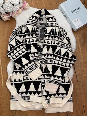 Lauren Ralph Lauren Strickjacke mit Schalkragen Größe L Azteken Western Damen Boho