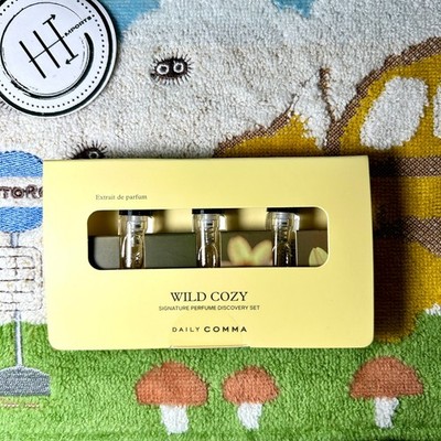 Wild Cozy Mini Eu De Parfum Set 3x3mL Portable Size Made in Korea Daily Comma