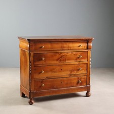 Cassettone Luigi Filippo Antico Noce 4 Cassetti Italia XIX Secolo Originale