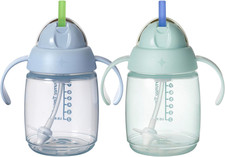 Starter Weighted Straw Baby  Toddler 10Oz Sippy Cup for 6 Months , with Silicon