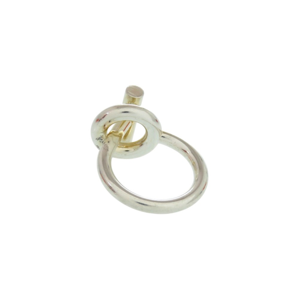 AUTHENTIC HERMES Echappé size 54 Ring Silver Gold… - image 3