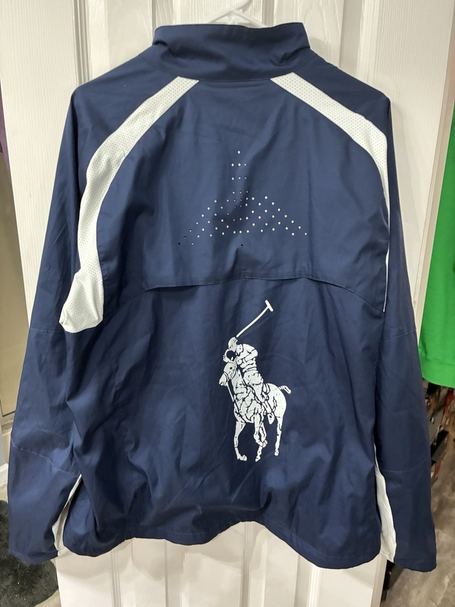 Polo Ralph Lauren Big Pony Windbreaker Jacket Xxl Us Open Xxl Navy
