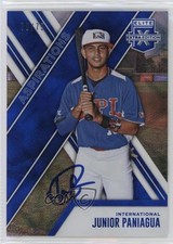 2017 Panini Elite Extra Edition Aspirations Blue 70/50 Junior Paniagua Auto 1ek2