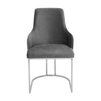 Grauer Polster Metallstuhl LuxuruiöSe Esszimmer SitzstüHle KüChen MöBel