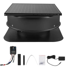 Solar Roof Attic Exhaust Fan 50W with Smart Thermostat Remote Control