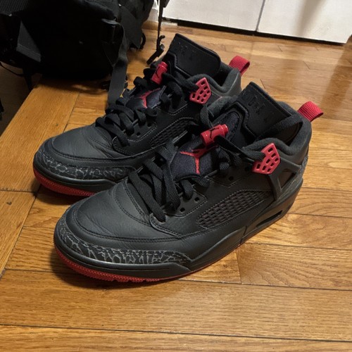 Jordan Spizike Men’s Mid Top Lace-Up Athletic Sneakers Black/Red