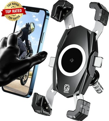Motorcycle Fork Stem Phone Mount, Motorcycle Phone Mount, 1S One-Push Automatica
