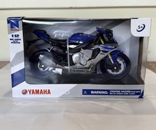 NEWRAY YAMAHA YZF R1 SCALE 1:12 DIECAST MOTORCYCLE BLUE COLLECTION