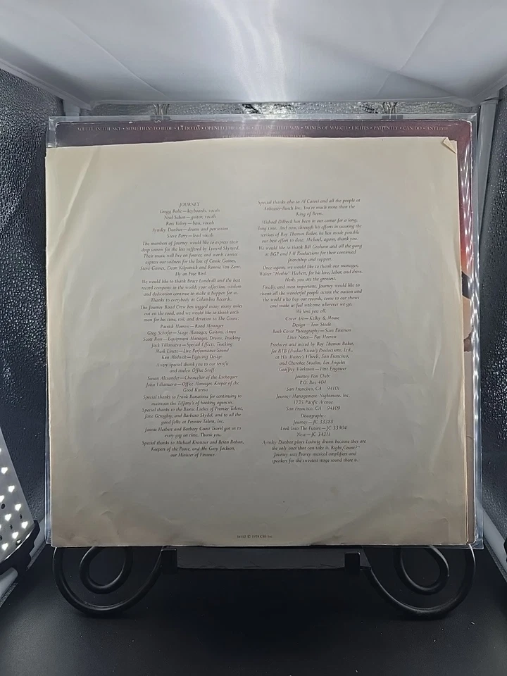 Journey Infinity OG LP 1978 Columbia Records JC 34912 Santa Maria Press VG+/VG - Image 4 of 4