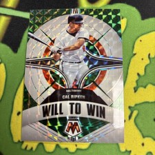 2022 Panini Mosaic - Will to Win Cal Ripken #WW-12 Green Mosaic Prizm