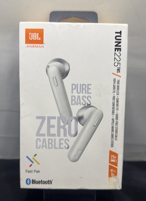 JBL Tune 225TWS Wireless Headphones - White - New Sealed