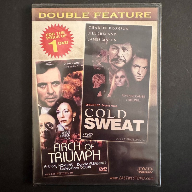COLD SWEAT & ARCH OF TRIUMPH:  DVD Charles Bronson Anthony Hopkins *NEW SEALED*