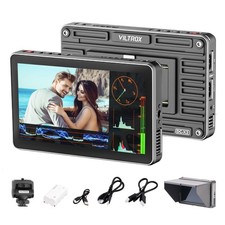 VILTROX 6" Camera Field Monitor, 2000nit HD 1920x1080 Touch Screen Portable V...