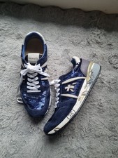 Sneakers Premiata Diane 1209 stile retrò in velluto scamosciato e paillettes