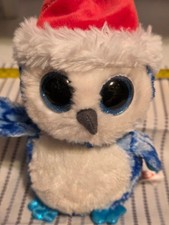 Ty Beanie Babies "Icicles" blue owl 8" Plush Stuffed Animal Toy 2014 NET