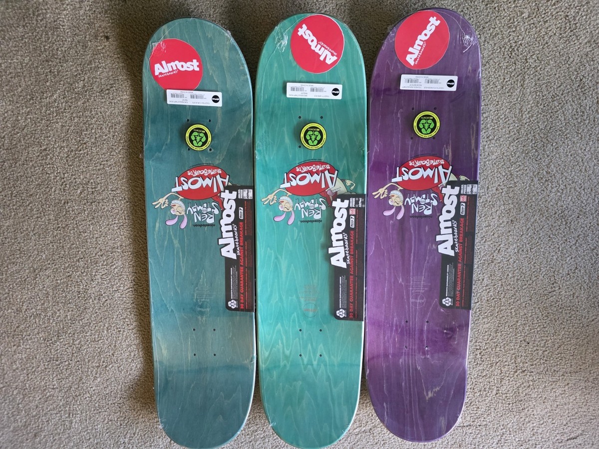 Almost Skateboards Ren &Stimpy 3 Decks New In Plastic | eBay
