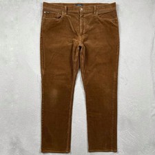 Polo Ralph Lauren Corduroy Pants Mens 40x31 Brown Varick Slim Straight Stretch