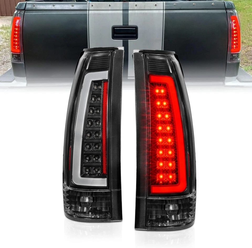 C-Type LED & Halogen Tail Lights for 1988-1999 Chevy GMC C/K Pickup Trucks Foto 4 de 4