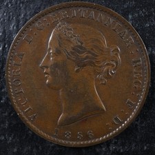 NS-5A1 Halfpenny token 1856 Canada Nova Scotia Mayflower Breton 876