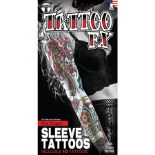 Tinsley Transfers Red Dragon Sleeve Temporary Tattoos - Morris Costumes