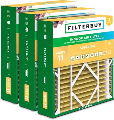 Filterbuy 21x21x5 MERV 11 Air Filter Replacement HVAC Furnace