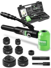 Hydraulic Knockout Hole Punch Driver Kit 1/2 to 2 Inch Electrical Conduit Hole C