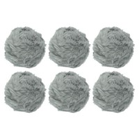 35Yds Kunstfellgarn, 6 SträNge 50G 0,4Zollod Fuzzy Yarn Flauschiges Garn, Grau