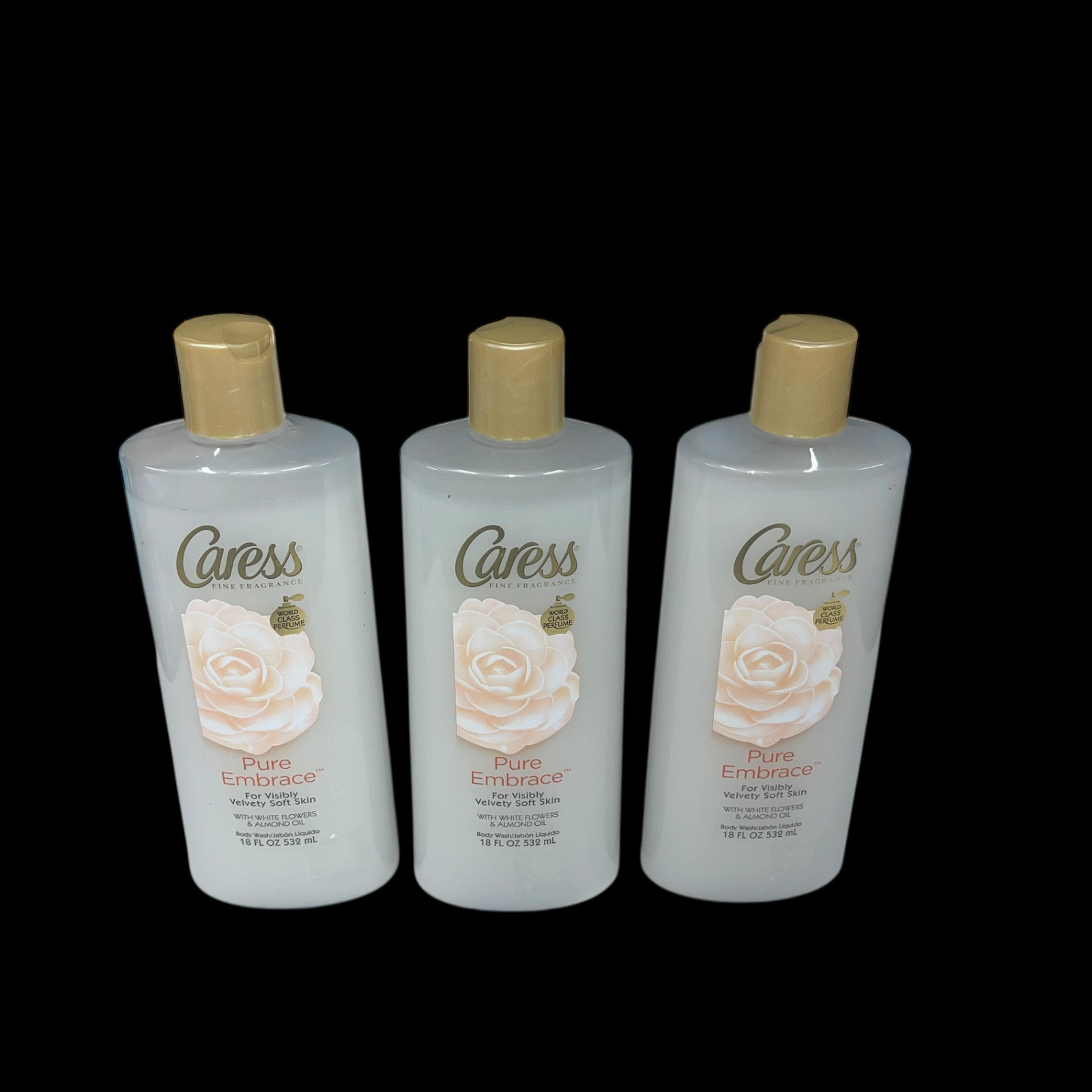 Caress Pure Embrace Body Wash 18 fl oz Lot of 3 New Old Stock