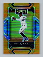 2022 Panini Select Jazz Chisholm Diamond Level Gold Prizm Baseball Card 04/10