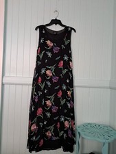 Vintage 90's Starina Sheer Rayon Fairy Whimsigoth Floral Layered Dress Sz S 