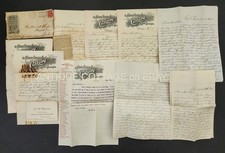 1890s antique LETTER lot Walt CHAPMAN orgon ind FROM BROTHER henry sears cutlery
