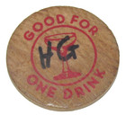 Vintage AMERICAN LEGION POST #7 Wooden Wood Drink Chip Token Logo Sheridan, WY R — photo 2