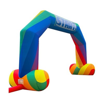 Inflatable Start Finish Line Rainbow Arch 20ft with 240W Blower, Outdoor Infl...