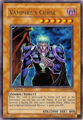 Vampire's Curse - PTDN-EN090 - Ultra Rare - 1st Edition - Moderately Played