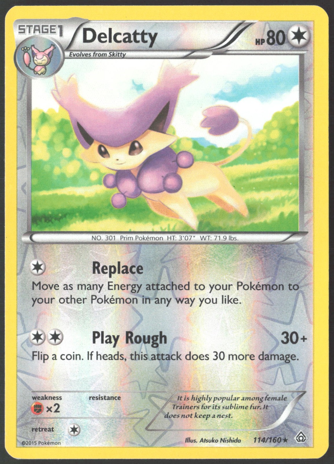 Delcatty Reverse Holo 114/160 XY - Primal Clash LP