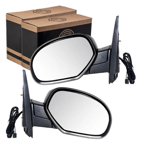 Power Mirror fits 2007-2013 Silverado 1500 Puddle Lamp Heated Manual Fold Set