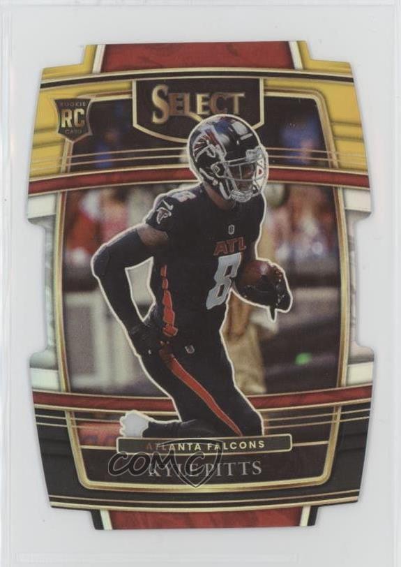 2021 Panini Select Concourse Black & Gold Prizm Die-Cut Kyle Pitts #46 11mg