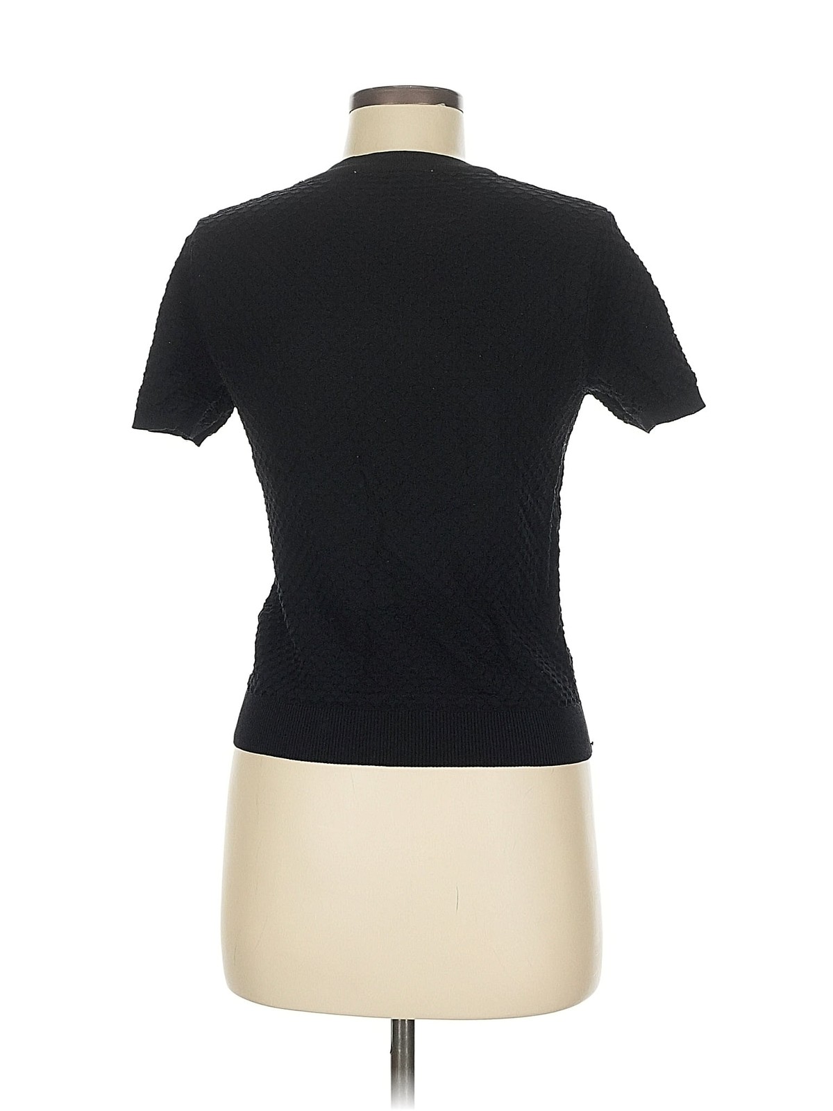 Zara Women Black Short Sleeve Top M thumbnail 2