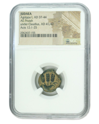 #ad #ad NGC Herod Agrippa I AD37 44 King of Judaea Bronze Prutah High Grade Biblical Era $104.97