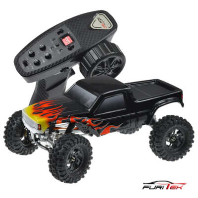FURITEK CAYMAN PRO V2 4X4 1/18 PREMIUM RC CRAWLER W/ TX/RX BLACK WITH FLAMES VER