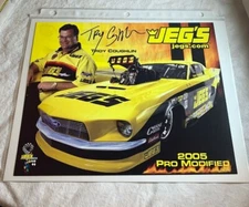 2005 Troy Coughlin signed Jeg's '68 Mustang Pro Mod NHRA Photo  N 37
