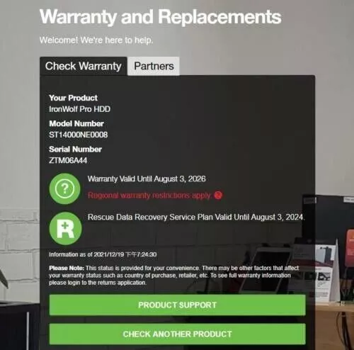 Seagate IronWolf Pro ST14000NE0008 14TB 7200RPM 3.5 SATA NAS HDD WARRANTY - Picture 3 of 4
