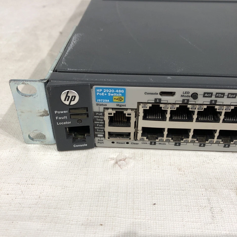 HP 2920-48G-PoE+ 48-PORT LAYER 3 SWITCH - J9729A - 4 DUAL PERSONALITY PORTS - Image 2 of 4