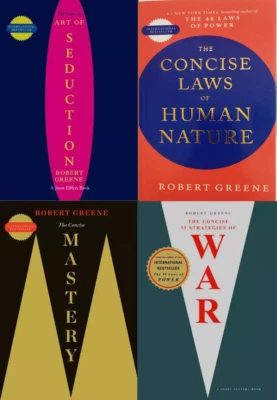 Robert Greene 4 Books Collection Set [CONCISE Laws, war, Seduction, Mastery,