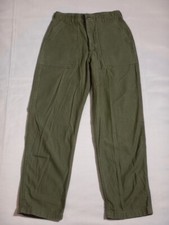 Vintage 1973 OG-107 Button Fly Cotton Fatigue Pants Tag Size 30 X 31
