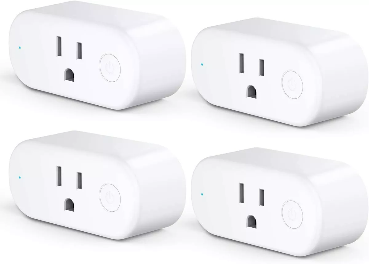 4 Pack Smart Plug 15A,Smart Home Wi-Fi Outlet Works With Alexa,Google  Home&IFTTT