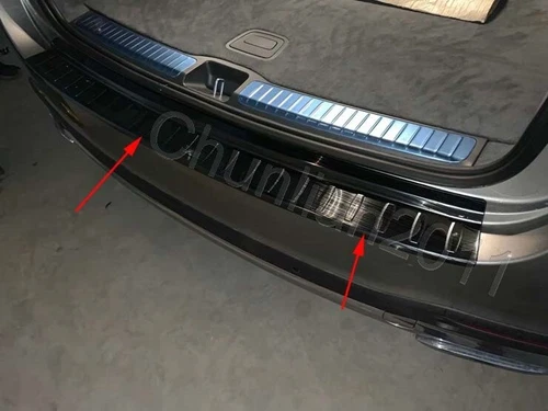 Black Rear Bumper Sill Protector Cover Trim for 2020 Mercedes Benz GLE 350 450 - Picture 5 of 8