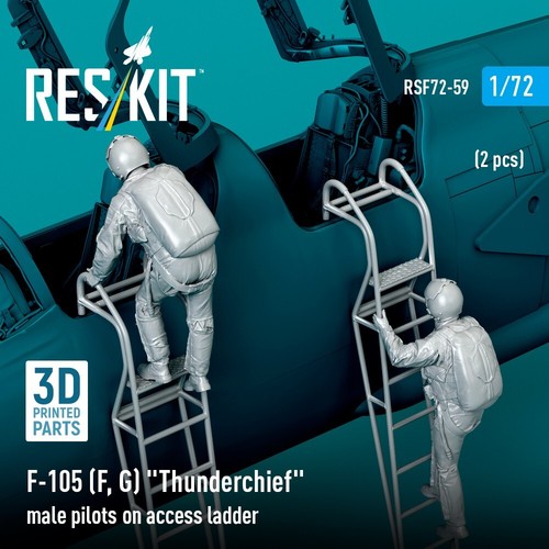 1/72 ResKit RSF72-0059 F-105 (F, G) "Thunderchief" male pilots on access ladder - 第 3/4 張圖片